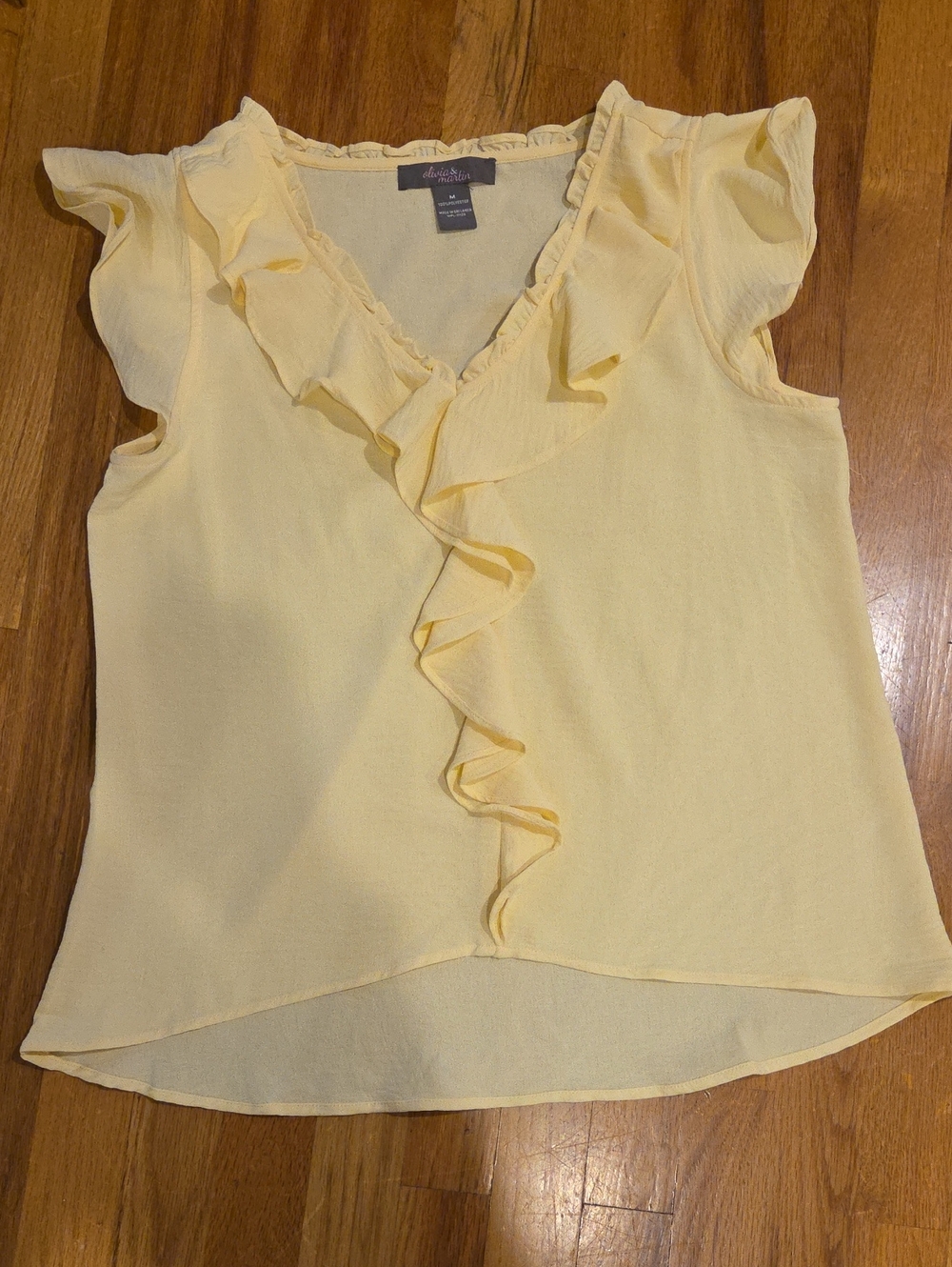 Pretty Yellow Ruffle Top